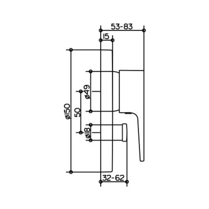 Keuco Collection Moll 52772010181 Bateria prysznicowa podtynkowa