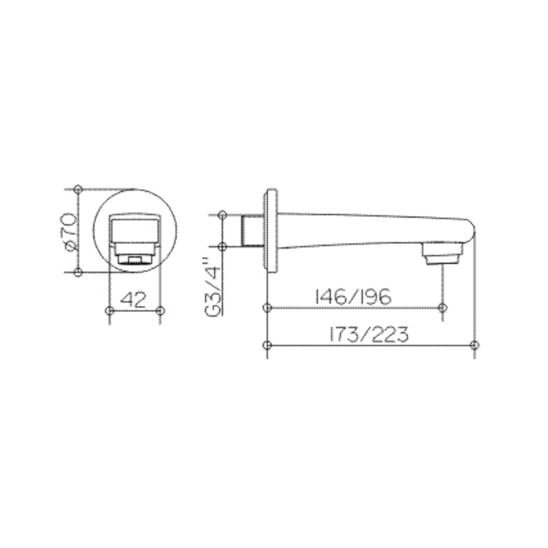 Keuco Collection Moll 51645010001 Wylewka wannowa 223mm