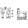 Keuco Edition 400 51516010200 Bateria umywalkowa podtynkowa 219mm