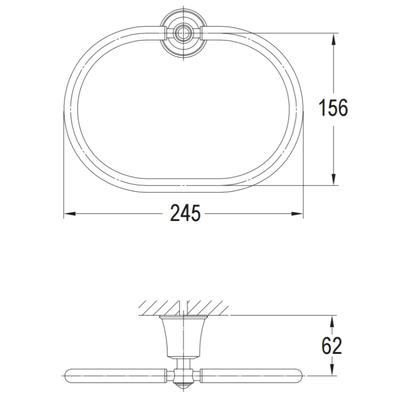 Omnires Art Line Wieszak na Ręcznik Chrom (AL53230CR)