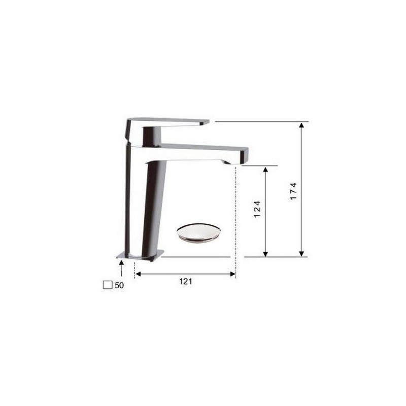 Remer Dream Bateria Umywalkowa stojąca DR605CR Chrom