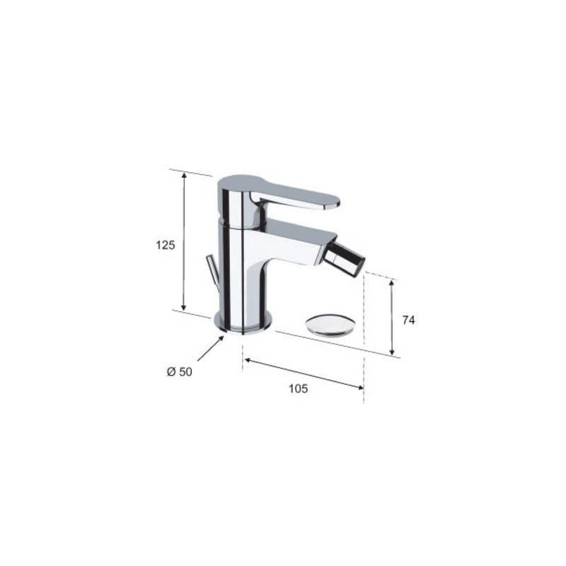 Remer Winner Bateria Bidetowa Stojąca WR604CR Chrom
