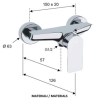 Remer Infinity Bateria Natryskowa Ścienna (korpus) IR631CR Chrom