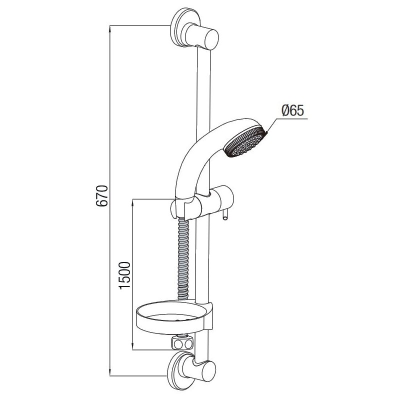 Alterna Natrysk przesuwny jednofunkcyjny (ALTN-185698)