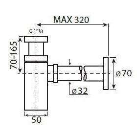 WYPRZEDAŻ Vedo Due VSY 1020 Syfon umywalkowy