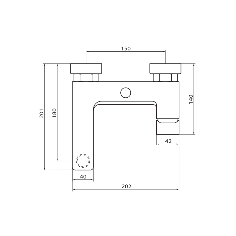 Vedo Mito Bateria wannowa Chrom (VBM3006/CH)