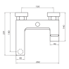 Vedo Mito Bateria wannowa Chrom (VBM3006/CH)