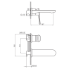 Vedo Otto Bateria prysznicowa podtynkowa Chrom (VBO8014/CH)