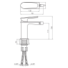 Vedo Otto Bateria bidetowa z korkiem click-clack Chrom (VBO8002/C/CH)