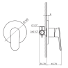 Vedo Otto Bateria prysznicowa podtynkowa Chrom (VBO8014/CH)