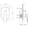 Vedo Otto Bateria prysznicowa podtynkowa Chrom (VBO8016/CH)