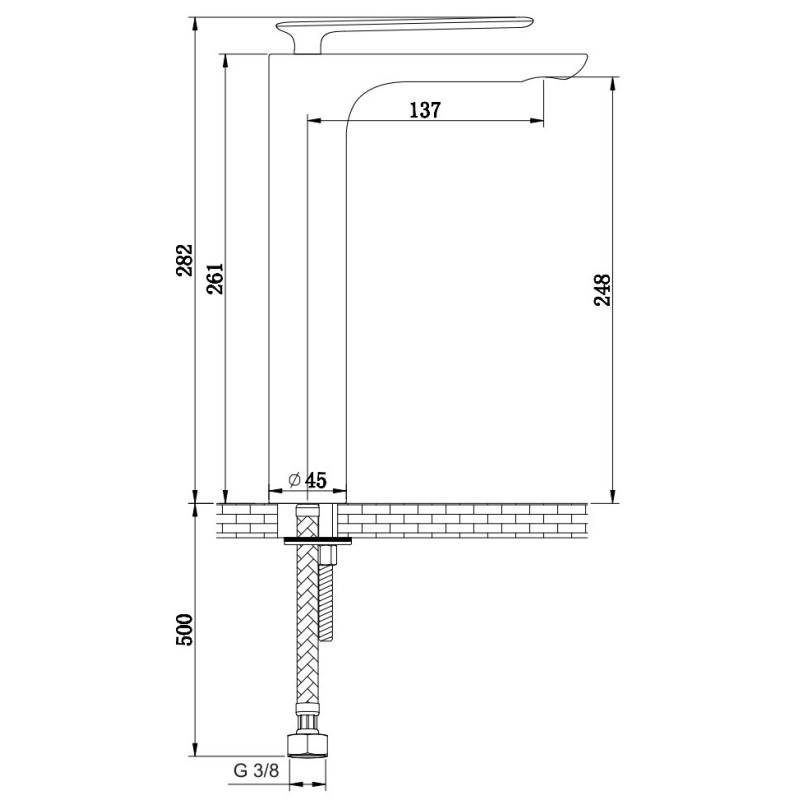 Kohlman Experience QB170E Bateria umywalkowa wysoka