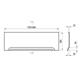 Ravak Panel A przedni 180 i Panelkit przedni (CZ001Y0A00+B23600000N)