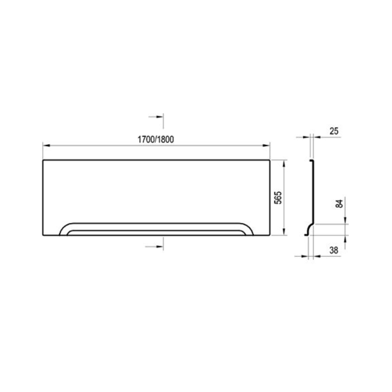 Ravak Panel A przedni 180 i Panelkit przedni (CZ001Y0A00+B23600000N)