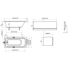 Ravak Chrome 150x70 Wanna Prostokątna (C721000000+GPX2240015)