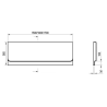 Ravak Chrome Panel A przedni 150 i Panelkit przedni (CZ72100A00+B23600000N)