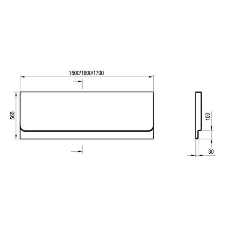 Ravak Chrome Panel A przedni 160 i Panelkit przedni (CZ73100A00+B23600000N)
