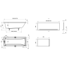 Ravak Classic 170x70 Wanna Prostokątna (C541000000+GPX2240015)