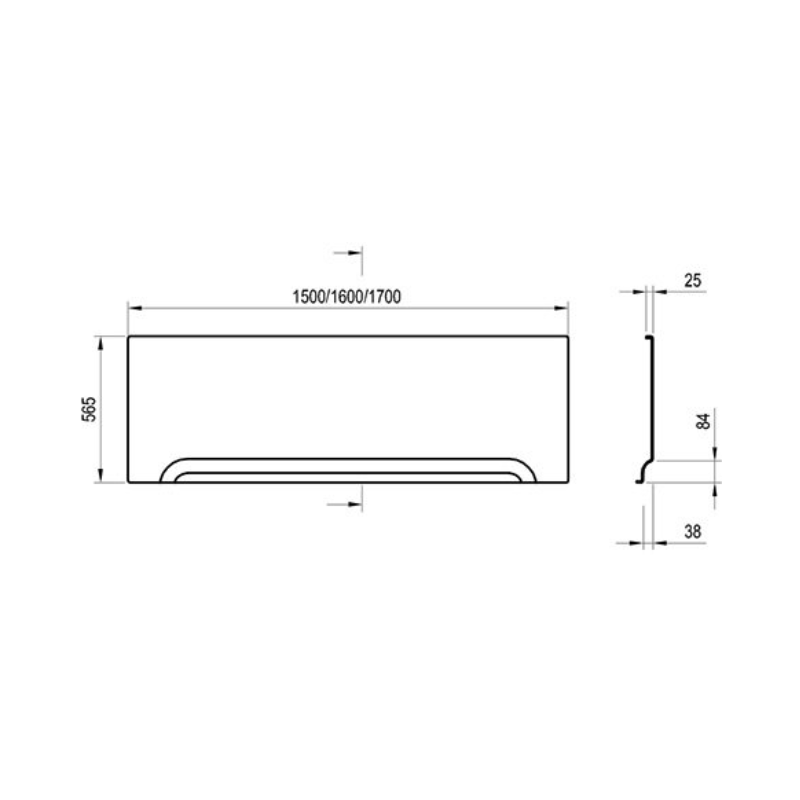 Ravak Panel A przedni 170 i Panelkit przedni (CZ001V0A00+B23600000N)