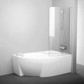 Ravak Rosa Parawan CVSK1 140/150 L profil satyna wypełnienie transparent (7QLM0U00Y1)