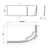 Ravak Rosa 95 Panel A 150 L i Panelkit (CZ55100A00+B23000100N)