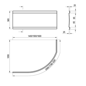 Ravak Rosa Panel A 140 i Panelkit (CZH1000A00+B23000100N)