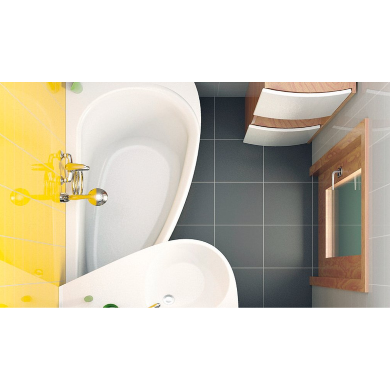 Ravak Avocado 150x75 L Wanna Asymetryczna (CT01000000+GPX224031)