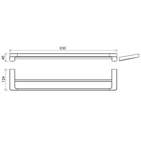 Ravak 10° Podwójny reling na ręcznik TD 320 (X07P326)