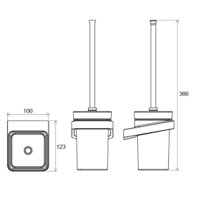 Ravak 10° Szczotka Wc wisząca TD 410 (X07P330)