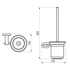 Ravak Chrome Szczotka do Wc wisząca (X07P196)