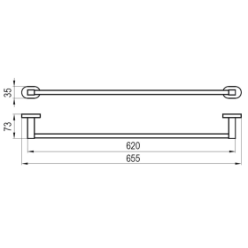Ravak Chrome Reling na ręcznik (X07P192)