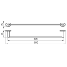 Ravak Chrome Reling na ręcznik (X07P192)