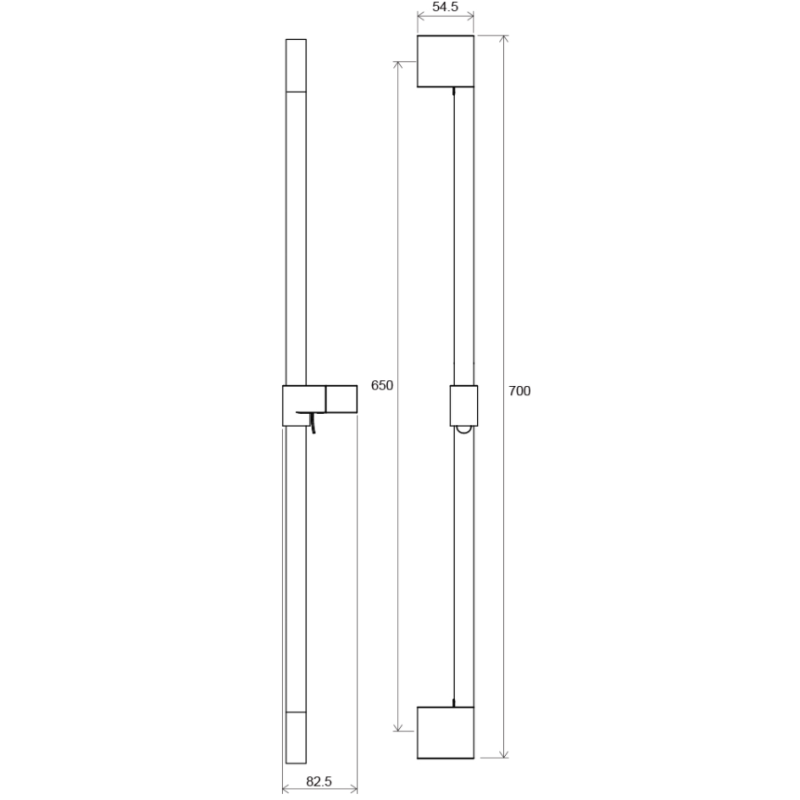 Ravak Chrome Drążek prysznicowy z przesuwnym uchwytem CR 974.00 (X07P013)