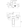 Ravak Classic Bateria wannowa naścienna 150mm CL 022.00/150 (X070083)