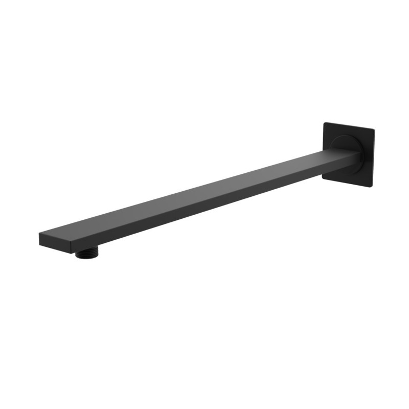 Kohlman kwadratowe ścienne ramię do deszczownicy czarne 38 cm WQEB