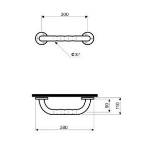 Koło Lehnen Funktion Poręcz Prosta 30 - Uchwyt L1000102