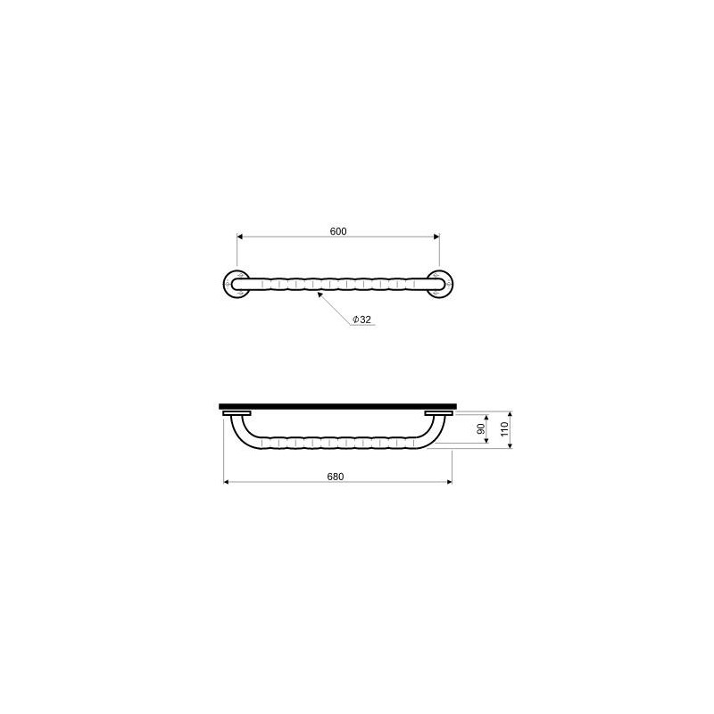 Koło Lehnen Funktion Poręcz Prosta 60 - Uchwyt L1000601