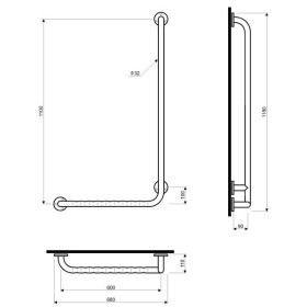 Koło Lehnen Funktion Poręcz Prysznicowa 60x110 - Uchwyt L1023512