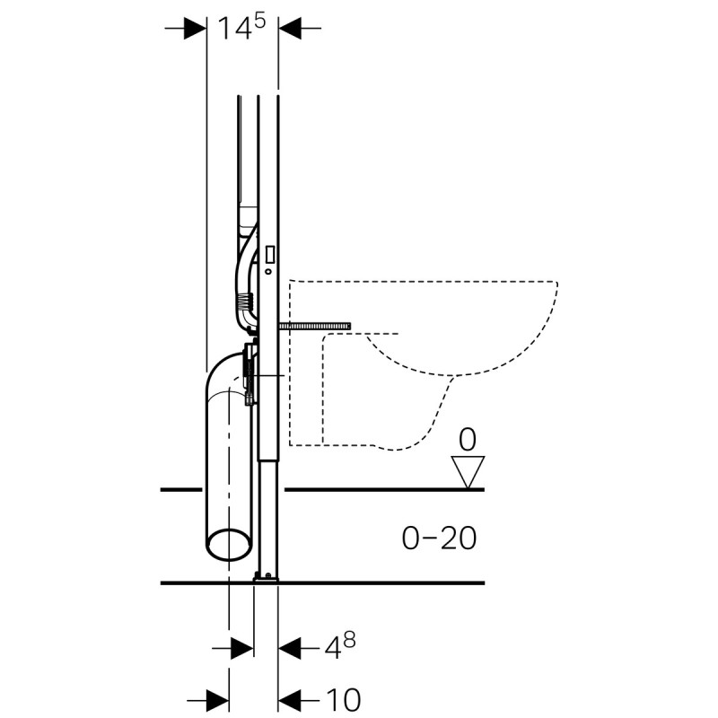 Geberit Duofix Sigma UP720 Stelaż podtynkowy do WC 114 cm 50/114/8 cm (111.796.00.1)