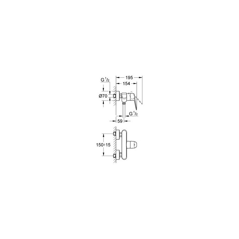 Grohe Eurodisc Cosmopolitan Bateria Prysznicowa 33569002 