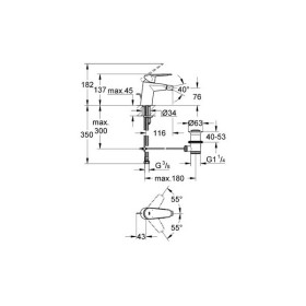 Grohe Eurodisc Cosmopolitan Bateria Bidetowa 33244002