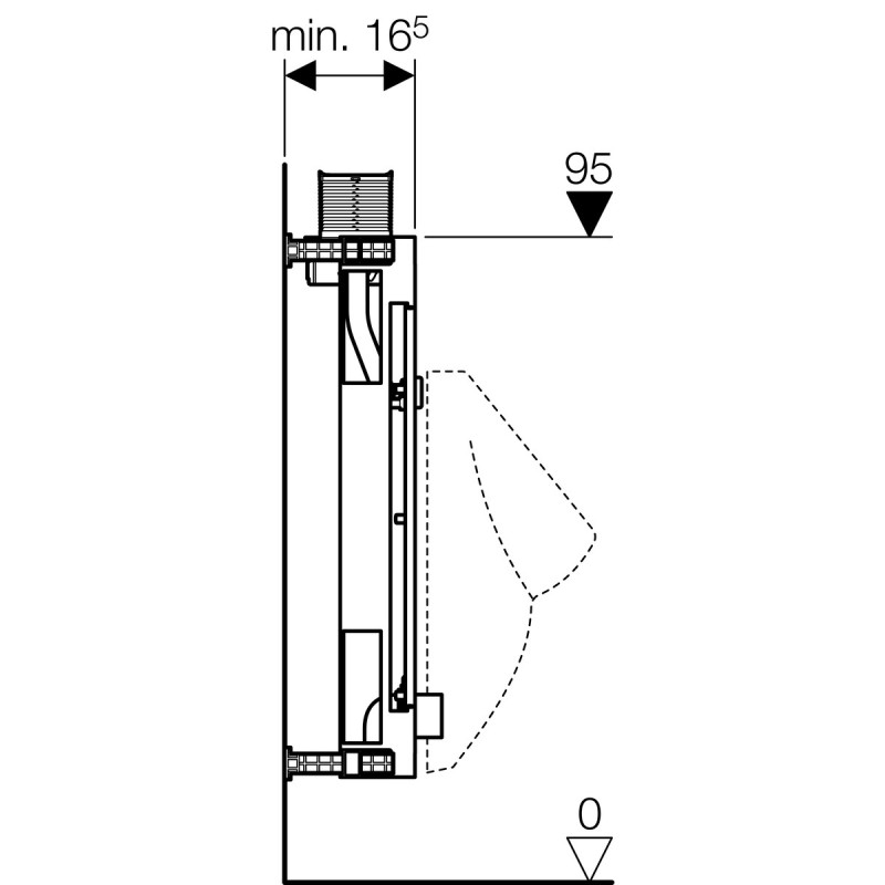 Geberit Kombifix Stelaż podtynkowy do pisuaru uniwersalny 42/79.5/8 cm (457.612.00.1)
