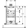 Geberit Kombifix Stelaż podtynkowy do pisuaru uniwersalny 42/79.5/8 cm (457.612.00.1)
