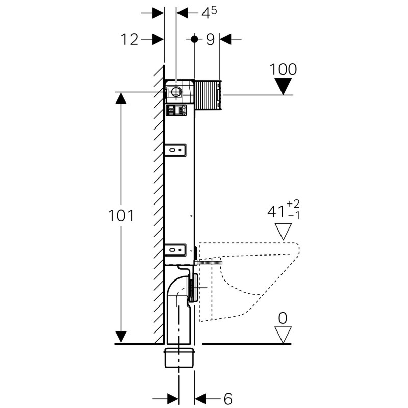 Geberit Kombifix Omega Stelaż podtynkowy do WC 42/106/12 cm (110.020.00.1)
