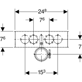 Geberit GIS stelaż podtynkowy do umywalki 24.8/7.6/4.5 cm (461.430.00.1)