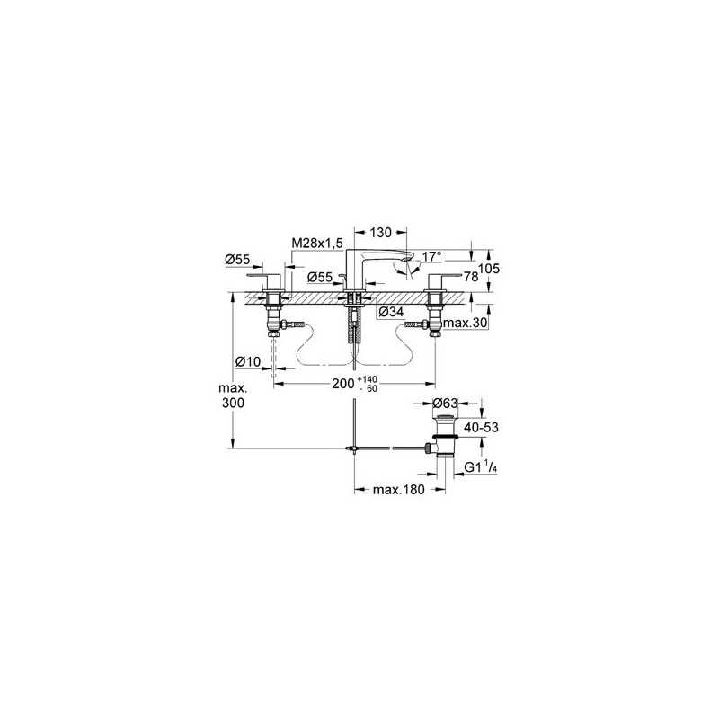 Grohe Eurostyle Cosmopolitan Bateria Umywalkowa 20208002