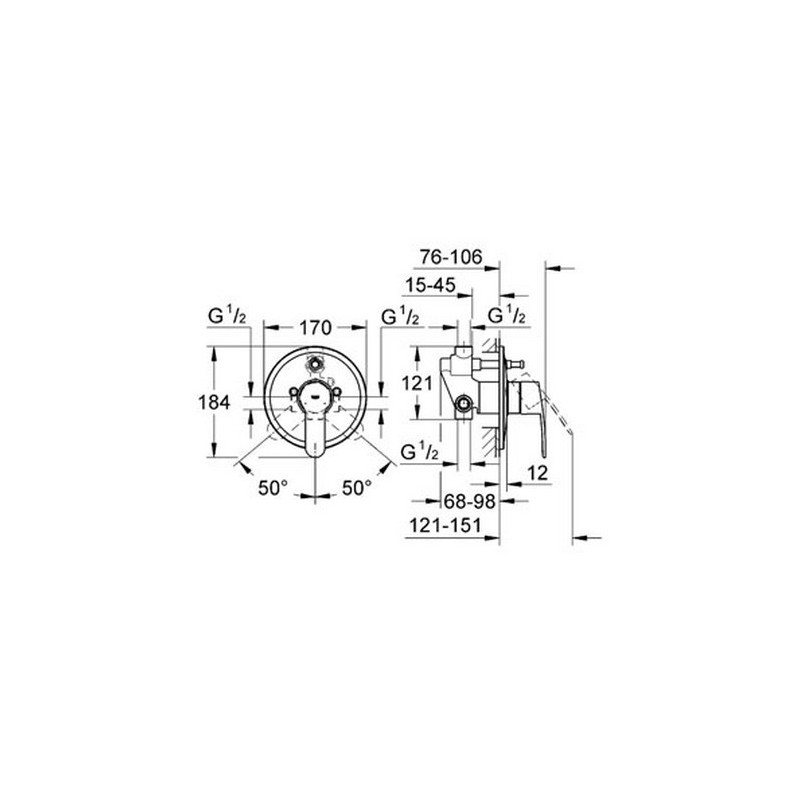 Grohe Eurostyle Cosmopolitan Bateria Prysznicowa 33637002