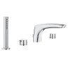 Roca Insignia Nawannowa dwuuchwytowa bateria wannowo-natryskowa z zestawem natryskowym wylewka 223 mm (A5A093AC00)