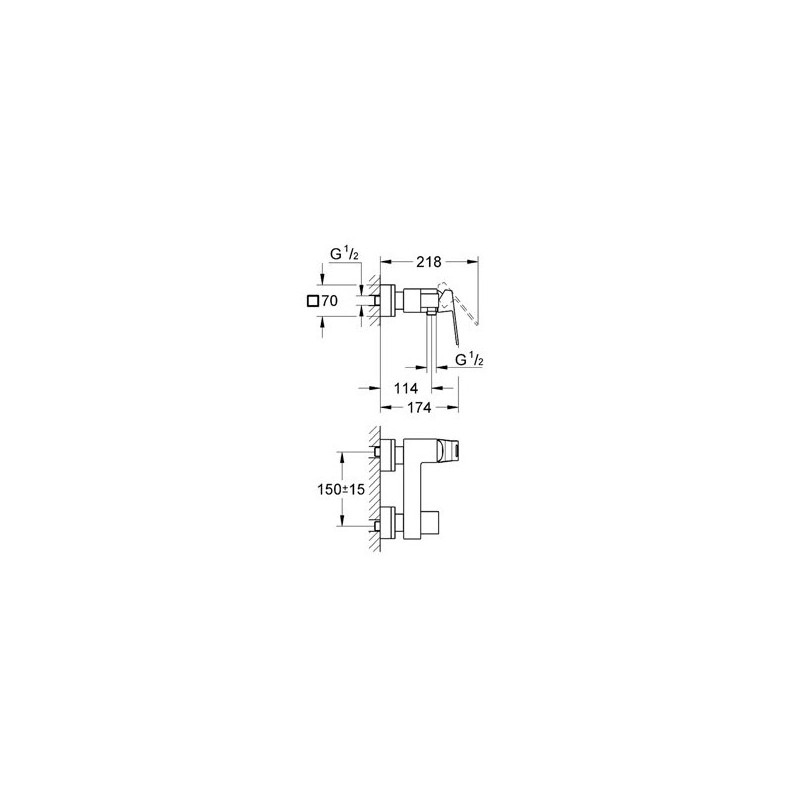 Grohe Eurocube Bateria Prysznicowa 23145000