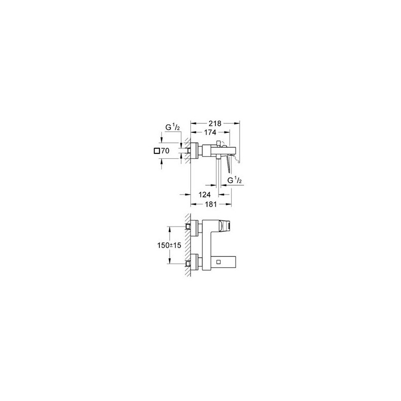 Grohe Eurocube Bateria Wannowa 23140000